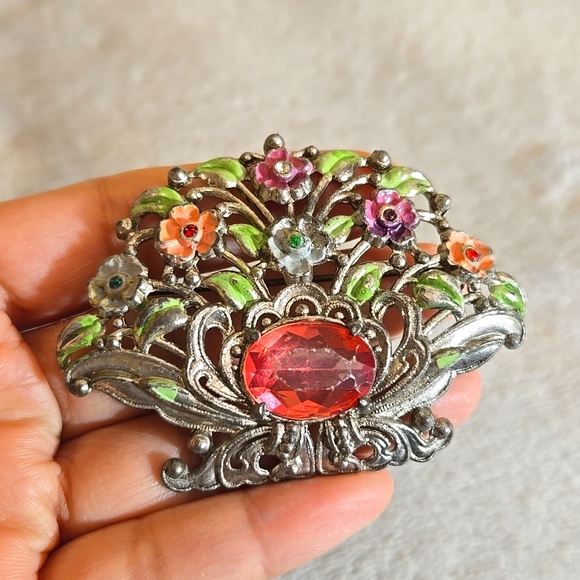 #267 VINTAGE brooch silver tone - Picture 5 of 5